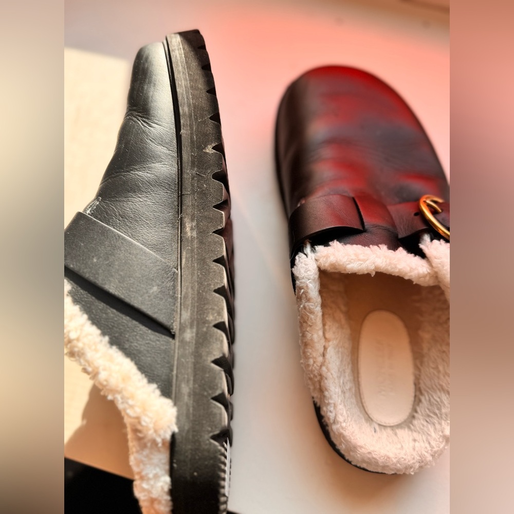 $660 Moncler Leather bell mule clog size 39 - Picture 6 of 7